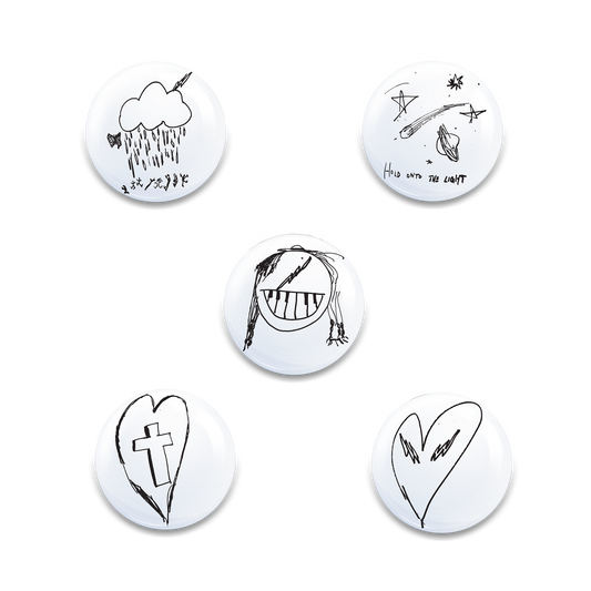 Hand Drawn Buttons set of 5